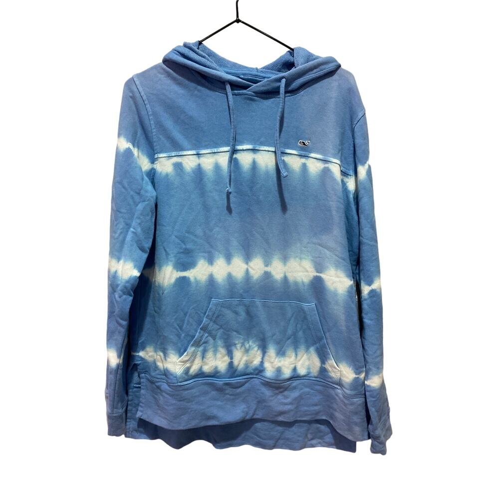 Vineyard Vines Women's Pullover Hoodie Blue Tie Dye Size Small
